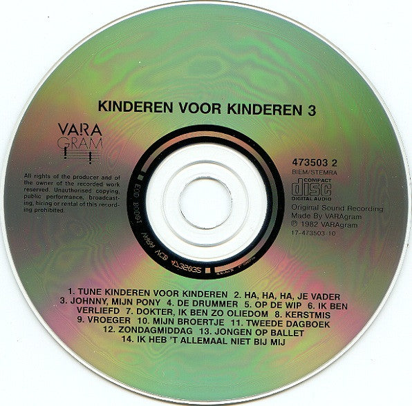 Kinderen voor Kinderen : Kinderen Voor Kinderen 3 (CD, Album, RE)