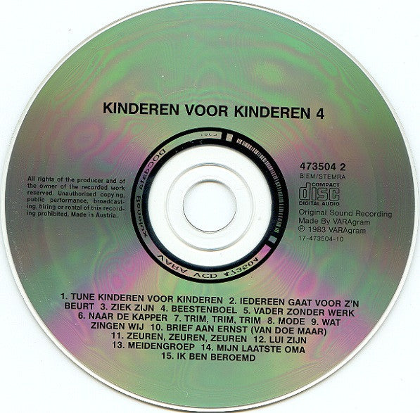 Kinderen voor Kinderen : Kinderen Voor Kinderen 4 (CD, Album, RE)