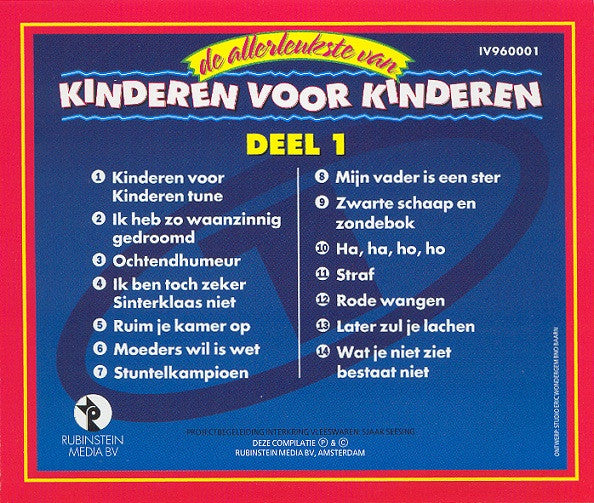 Kinderen voor Kinderen : De Allerleukste Van Kinderen Voor Kinderen Deel 1 (CD, Comp)