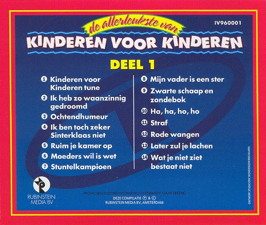 Kinderen voor Kinderen : De Allerleukste Van Kinderen Voor Kinderen Deel 1 (CD, Comp)
