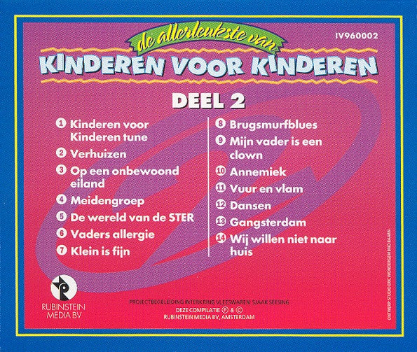 Kinderen voor Kinderen : De Allerleukste Van Kinderen Voor Kinderen Deel 2 (CD, Comp)