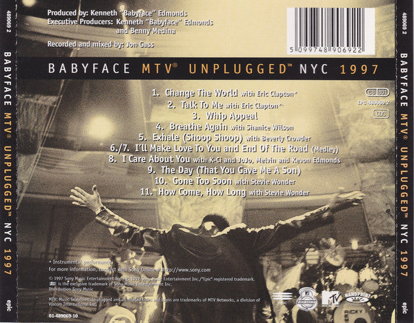 Babyface : MTV Unplugged NYC 1997 (CD, Album)