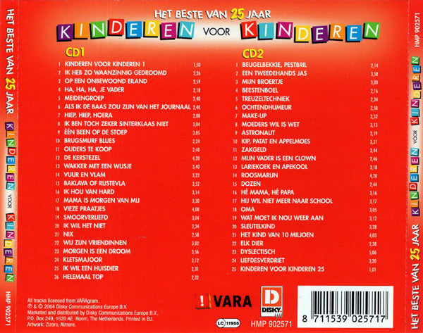 Kinderen voor Kinderen : Het Beste Van 25 Jaar Kinderen Voor Kinderen (2xCD, Comp)