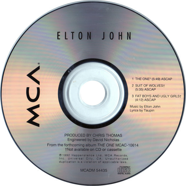 Elton John : The One (CD, Maxi)