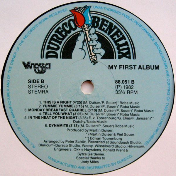 Vanessa (2) : My First Album (LP, Album)