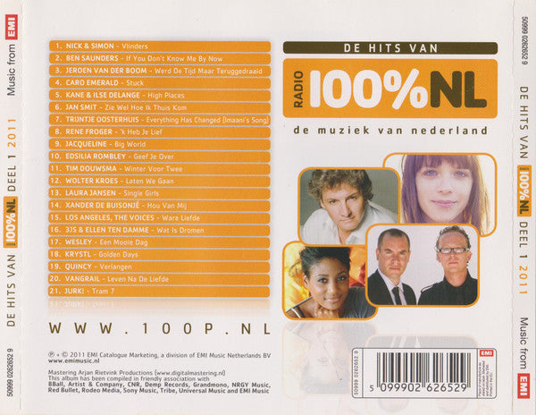 Various : De Hits Van Radio 100% NL - Deel 1 (CD, Comp)