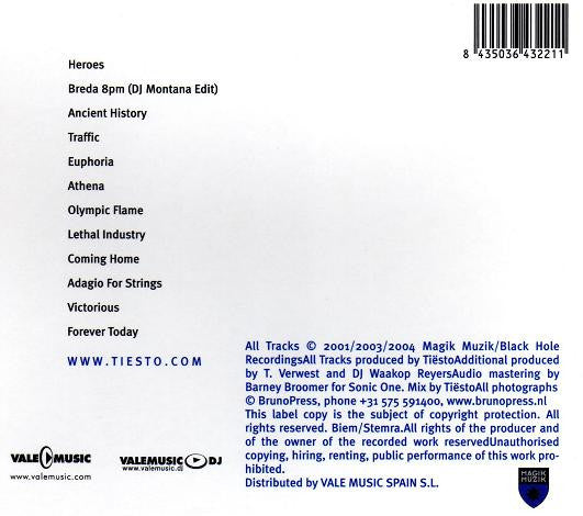 DJ Tiësto : Parade Of The Athletes (CD, Mixed)
