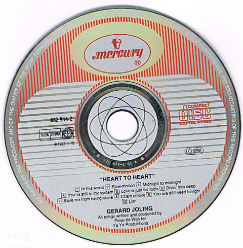 Gerard Joling : Heart To Heart (CD, Album)
