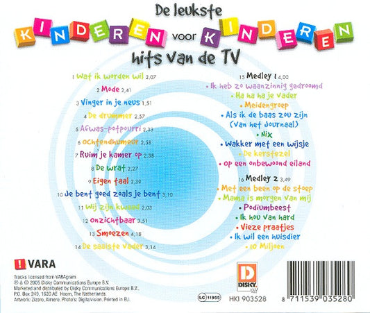Kinderen voor Kinderen : De Leukste Kinderen Voor Kinderen Hits Van De TV (CD, Comp)