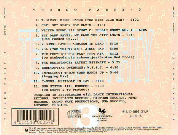 Various : Techno Party 3 (CD, Comp)