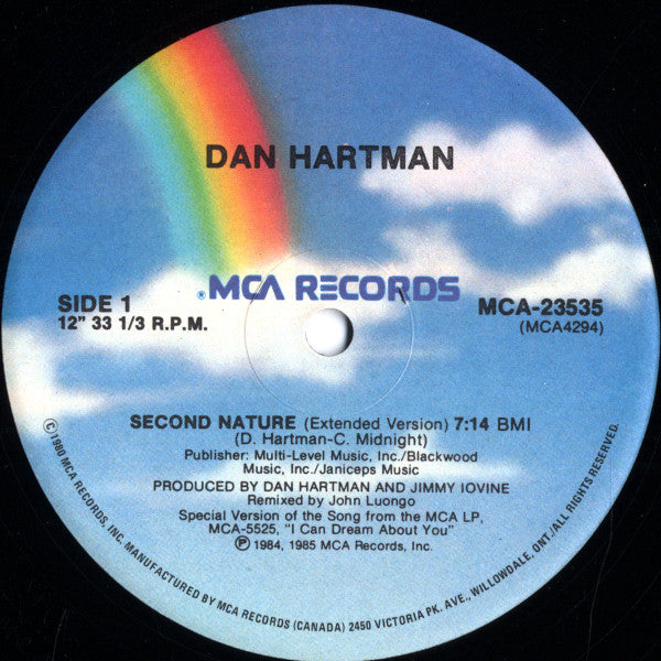 Dan Hartman : Second Nature (12" Version) (12")