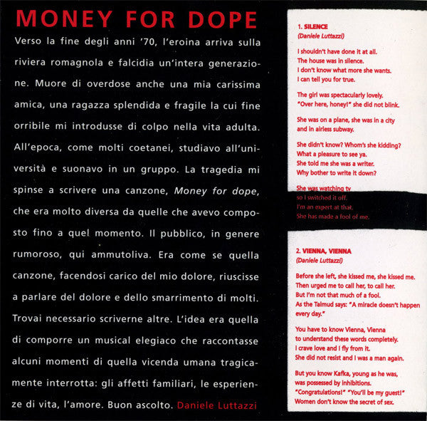 Daniele Luttazzi : Money For Dope (CD, Album, Copy Prot.)