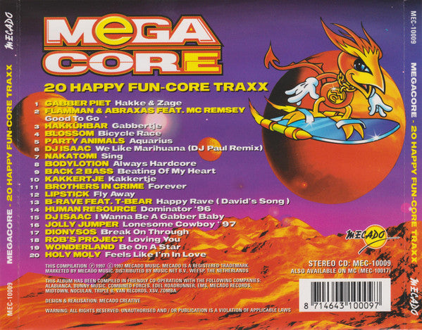 Various : Megacore (20 Happy Fun-Core Traxx) (CD, Comp)