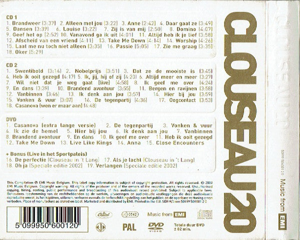 Clouseau : Clouseau 20 (2xCD, Comp + DVD-V, PAL)