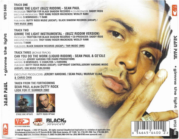 Sean Paul : Gimme The Light (CD, Single)