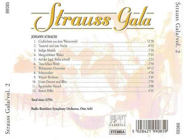 Johann Strauss Jr. / Slovak Radio Symphony Orchestra, Otto Aebi : Strauss Gala - G'schichten Aus Dem Wienerwald / Morgenblätter / Auf Der Jagd (CD, Album)