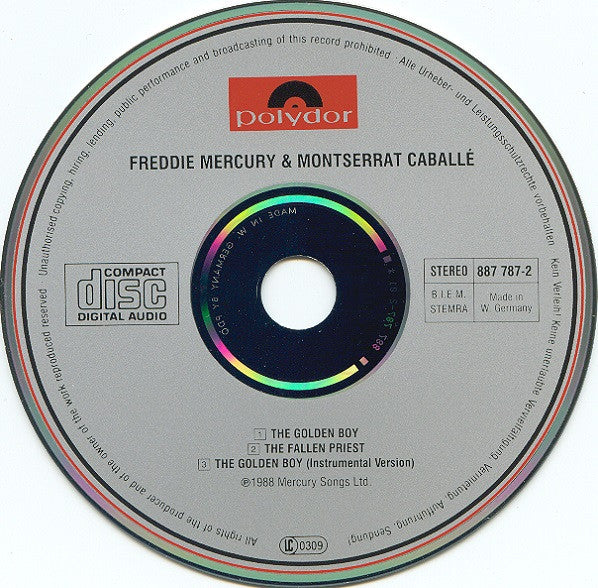 Freddie Mercury & Montserrat Caballé : The Golden Boy (CD, Maxi)