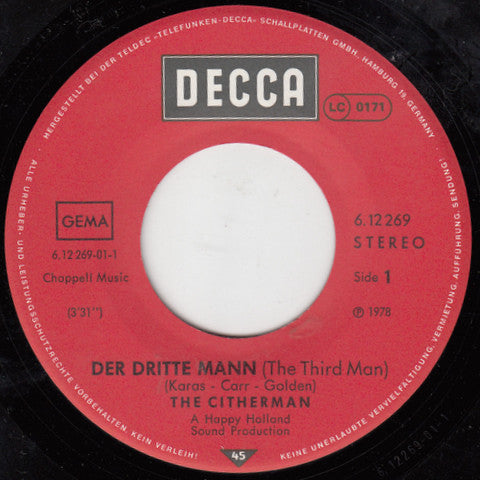 The Citherman : Harry Lime Theme (7", Single)