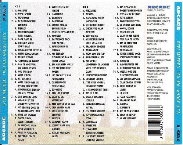 Stef Meeder : 100 Hollandse Hits (2xCD, Album)