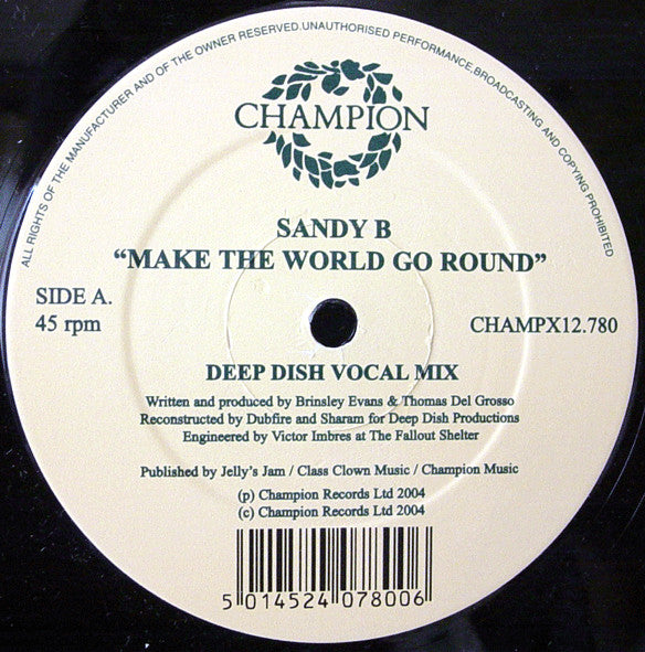 Sandy B : Make The World Go Round (12", Maxi)