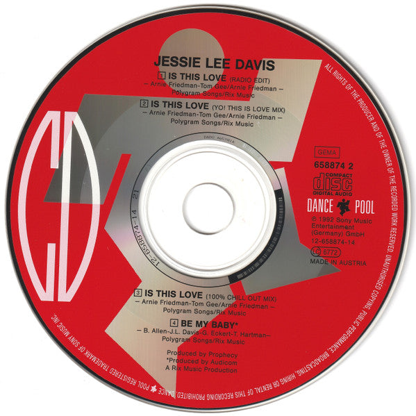 Jesse Lee Davis : Is This Love (CD, Maxi)