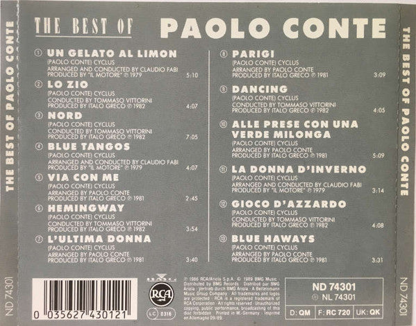 Paolo Conte : The Best Of Paolo Conte (CD, Comp)