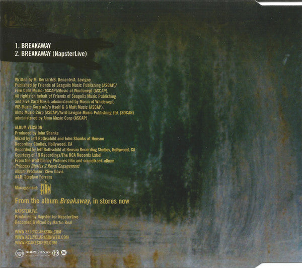 Kelly Clarkson : Breakaway (CD, Single)