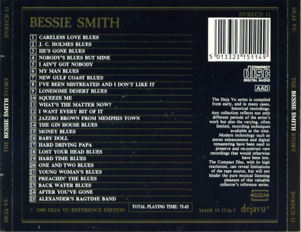 Bessie Smith : The Bessie Smith Story (CD, Comp)