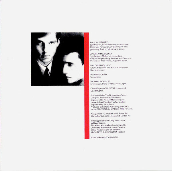 Orchestral Manoeuvres In The Dark : Architecture & Morality (CD, Album, RE)