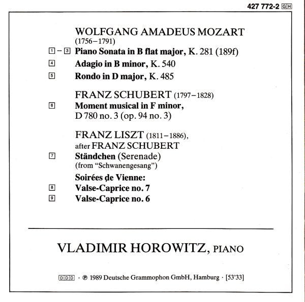 Vladimir Horowitz : Horowitz At Home (CD, Album)