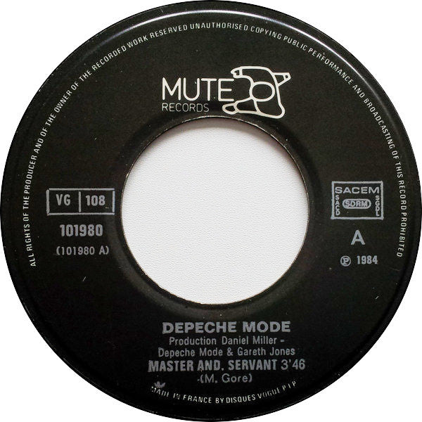Depeche Mode : Master And Servant (7", Single, MPP)