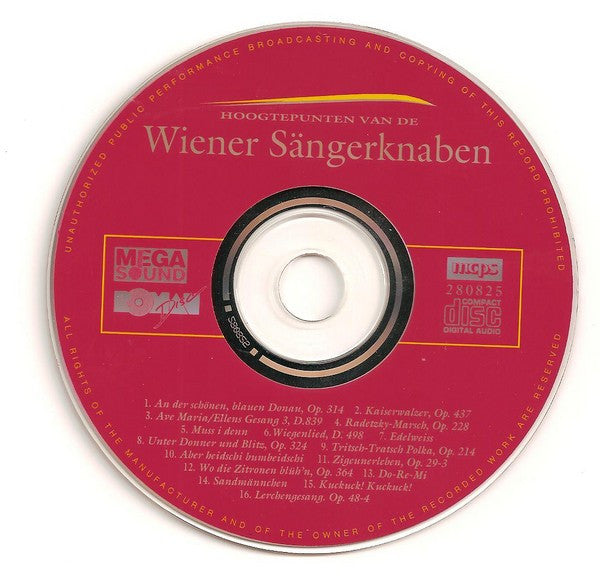 Die Wiener Sängerknaben : Hoogtepunten Van De Wiener Sängerknaben (CD, Comp)