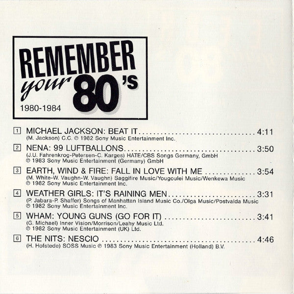 Various : Remember Your 80's - 1983 (CD, Comp, RE)