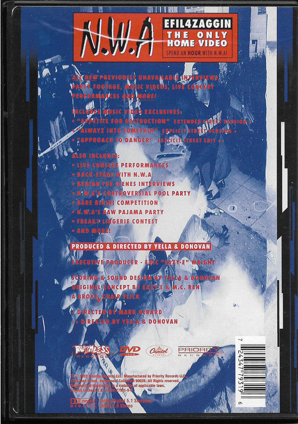 N.W.A. : Efil4zaggin: The Only Home Video (DVD-V, NTSC)
