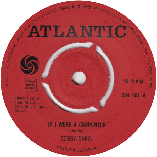 Bobby Darin : If I Were A Carpenter (7", Single)