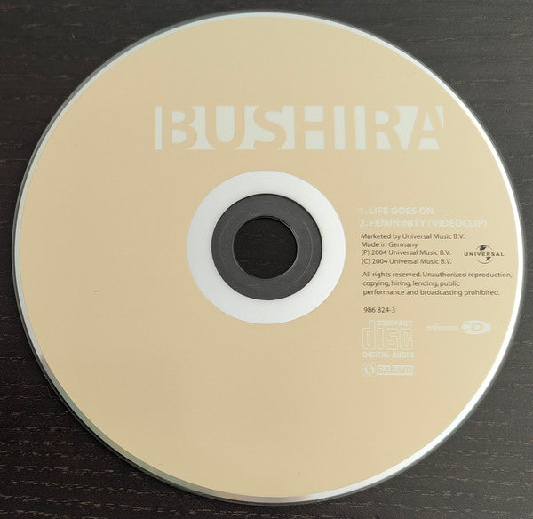 Bushira : Life Goes On (CD, Single, Enh)