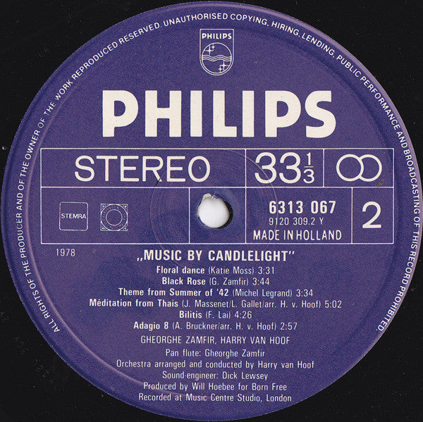 Gheorghe Zamfir Pan Flute | Orchestra Conducted By Harry van Hoof : Music By Candlelight (LP)