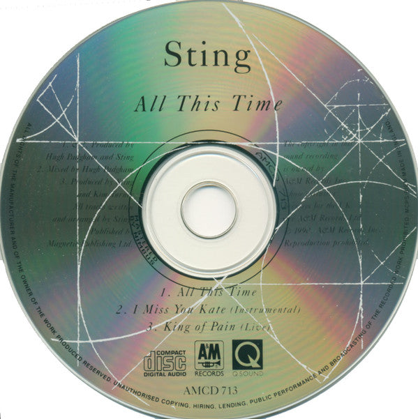 Sting : All This Time (CD, Single, Q-s)