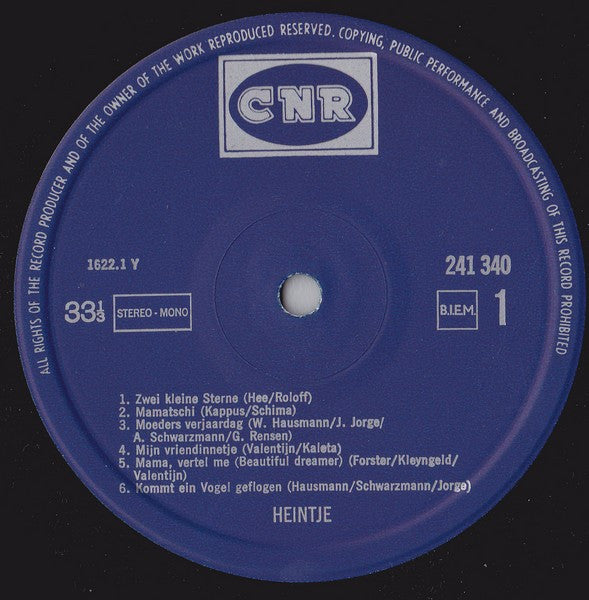 Heintje : Heintje (LP, Comp, RP)