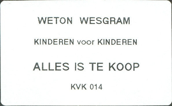 Kinderen voor Kinderen : 12 - Alles Is Te Koop (VHS, PAL)