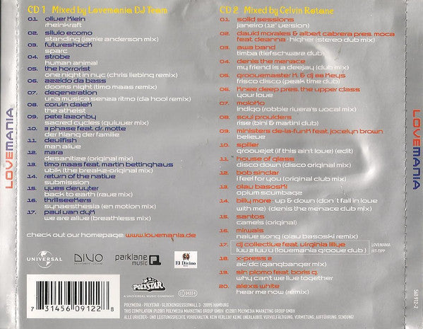 Various : Lovemania (2xCD, Comp, Mixed)