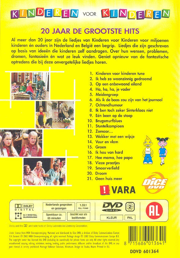 Kinderen Voor Kinderen : 20 Jaar De Grootste Hits (DVD, Comp, PAL)