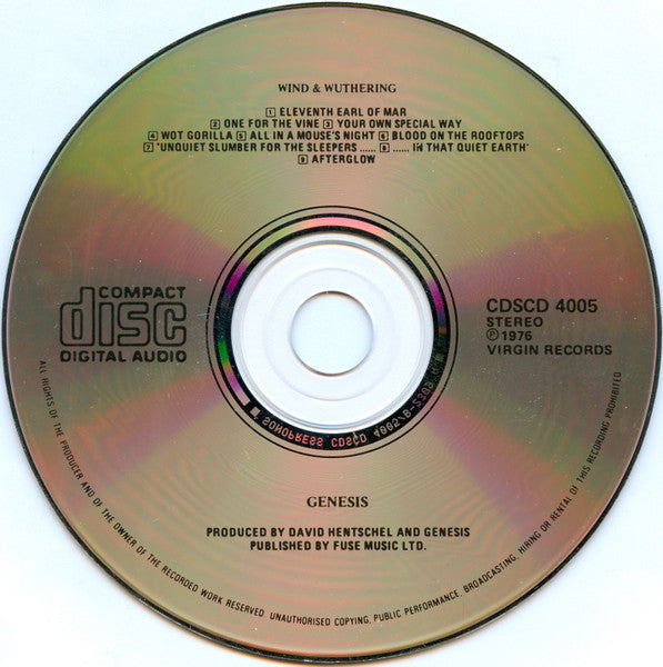 Genesis : Wind & Wuthering (CD, Album, RE, Son)