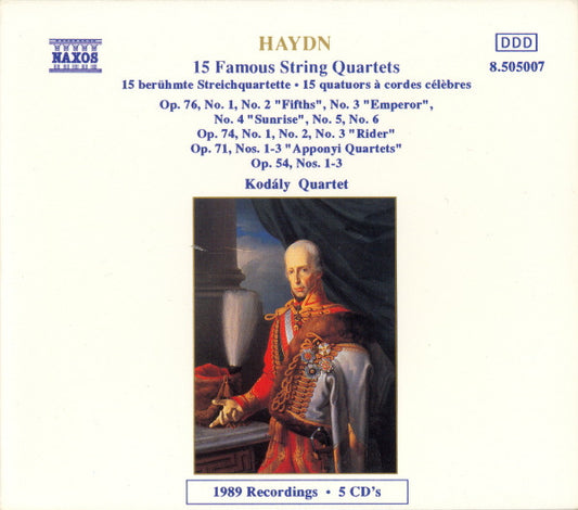 Joseph Haydn - Kodály Quartet : 15 Famous String Quartets (5xCD, Comp)