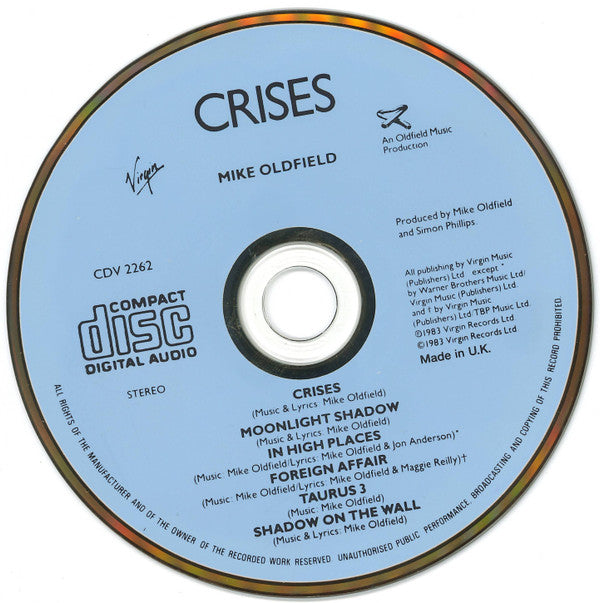 Mike Oldfield : Crises (CD, Album, RE)