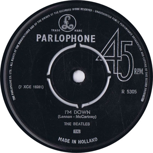 The Beatles : Help! / I'm Down (7", Single, Mono, RP)