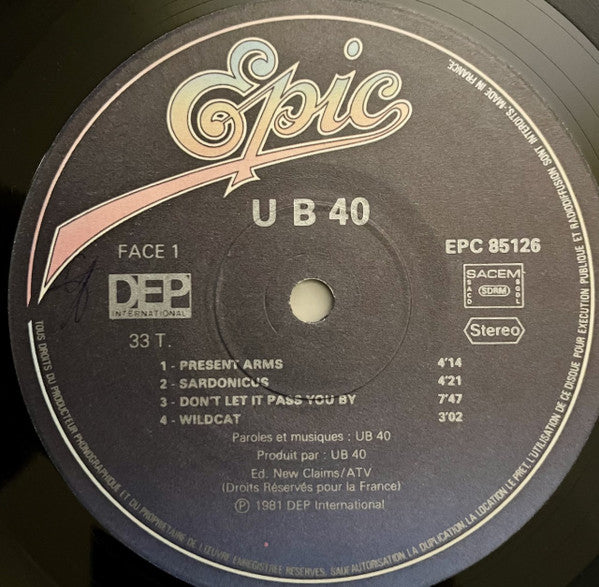 UB40 : Present Arms (LP, Album + 7", Bon)