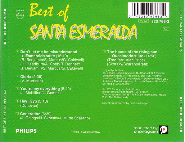 Santa Esmeralda : Best Of Santa Esmeralda (CD, Comp)