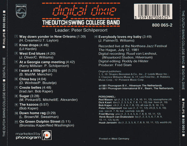 The Dutch Swing College Band : Digital Dixie (CD, Album)