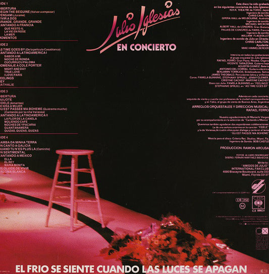 Julio Iglesias : En Concierto (2xLP, Album, Gat)